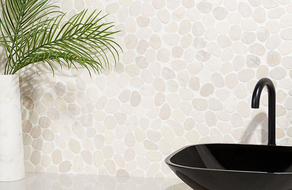 Sliced Round Pebblestone Collection